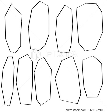 Polygon balloon set [line art] 69652909