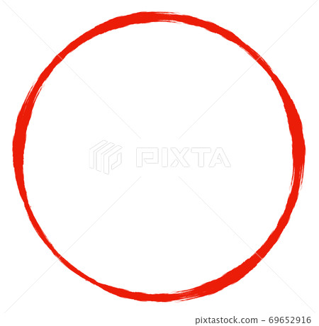 Thin red circle frame - Stock Illustration [69652916] - PIXTA