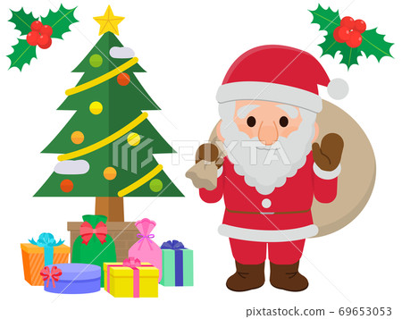 聖誕老人和聖誕樹圖 聖誕老人和聖誕樹圖 69653053