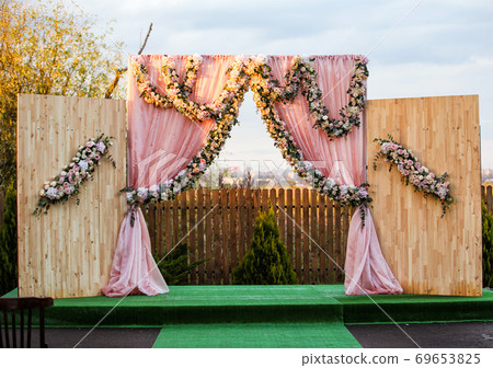 wedding ceremony area decor of the outdoor wedding ceremony area decor of the outdoor 69653825