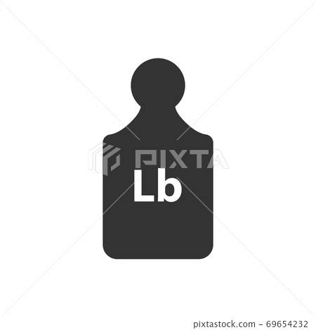 Lb, Lbs weight mass black simple flat icon-插圖素材 [69654232] - PIXTA圖庫