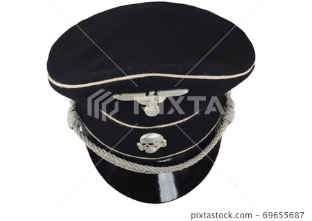 WW2 German nazi SS black forage cap WW2 German nazi SS black forage cap 69655687