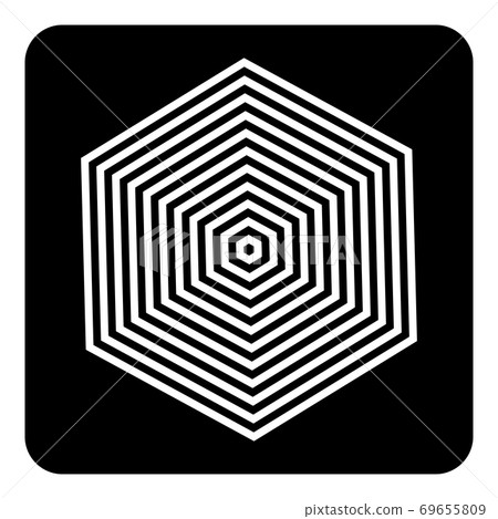 Abstract geometric icon in hexagon shape.... - Stock Illustration ...