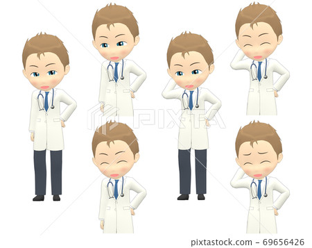 [Shy A] Caucasian male doctor short front 69656426