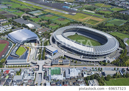 Musashino Sports Plaza, Tokyo Stadium area, 2020 shooting, aerial shooting Musashino Sports Plaza, Tokyo Stadium area, 2020 shooting, aerial shooting 69657323