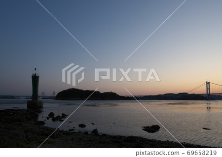 《Okayama Prefecture》 Scenery of the Seto Inland Sea seen from Kusumi nose 69658219