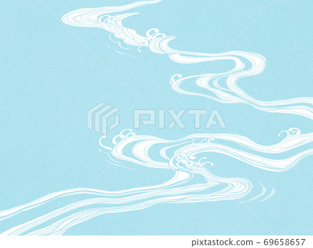日式流水背景-有多種變化 69658657