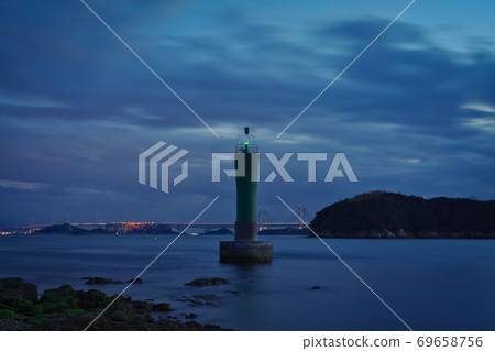 《Okayama Prefecture》 The scenery of the Seto Inland Sea seen from Kusumi nose 《Okayama Prefecture》 The scenery of the Seto Inland Sea seen from Kusumi nose 69658756