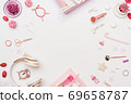 Creative fashion woman workspace mockup template 69658787