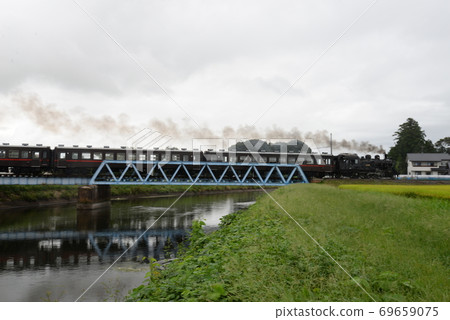 木縣的ka岡鐵道蒸汽機車五穀川土木遺產 69659075