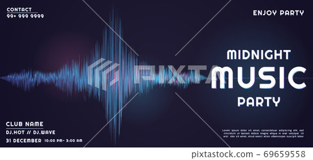 Music party sound wave pattern design midnight concept Music party sound wave pattern design midnight concept 69659558