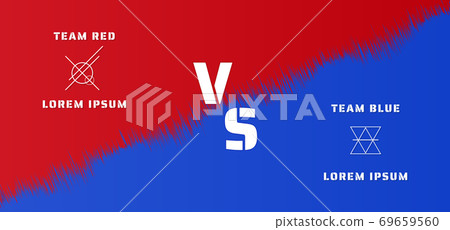 Tournament background red versus blue concept line wavy design 69659560