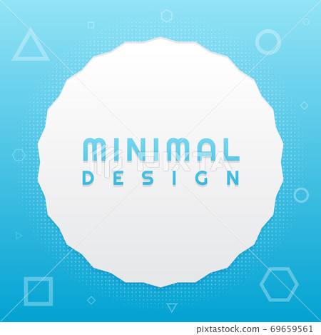 Minimal geometric shape design cyan color style 69659561