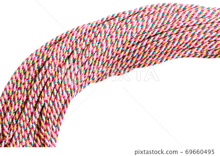 Connected concept , Different ropes isolate on white with clipping path 69660495