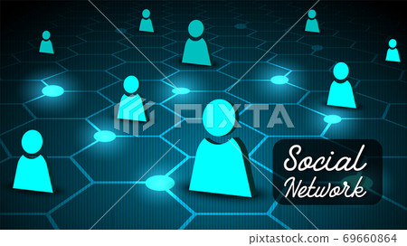 Social network connected Social network connected 69660864