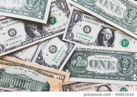 American dollar or US dollar banknote background American dollar or US dollar banknote background 69661016