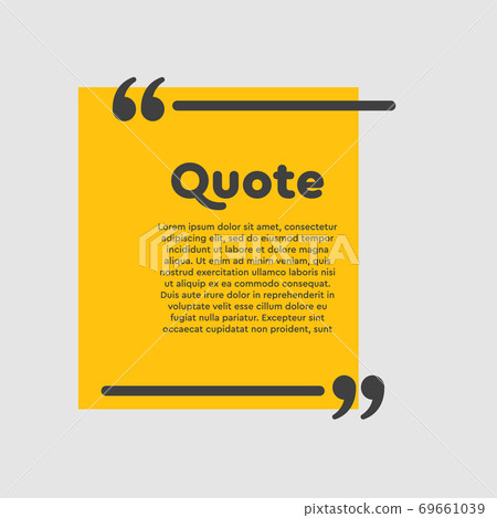 Quote square text with bracket, vector background 69661039