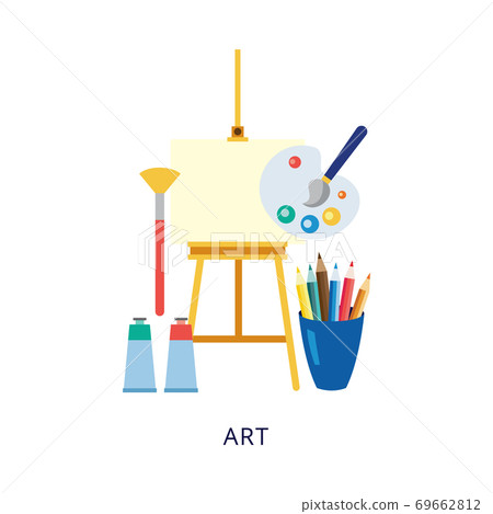 A set of vector elements of art education at school. 69662812
