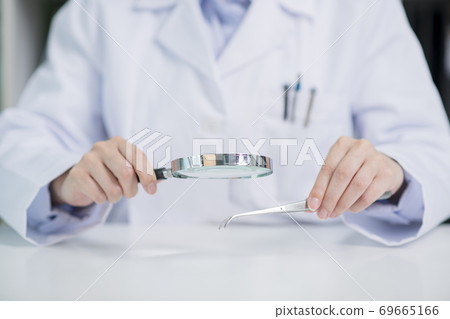 Science, chemistry, biology, and medicine concept, scientist with equipment and science experiments 169 69665166