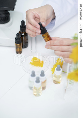 Science, chemistry, biology, and medicine concept, scientist with equipment and science experiments 223 69665246