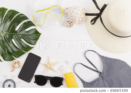 Summer holiday concept, Summer beach accessories 105 Summer holiday concept, Summer beach accessories 105 69665399