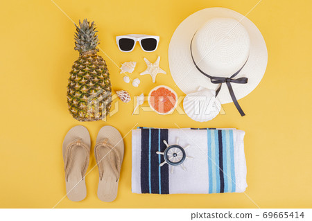 Summer holiday concept, Summer beach accessories 095 Summer holiday concept, Summer beach accessories 095 69665414