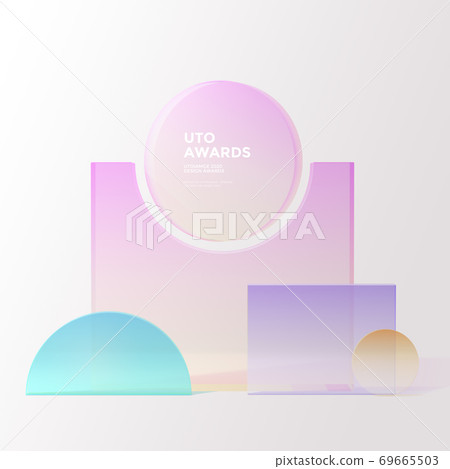 Glass Objects, 3D rendering surreal composition 005 Glass Objects, 3D rendering surreal composition 005 69665503