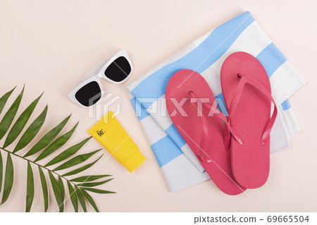 Summer holiday concept, Summer beach accessories 110 Summer holiday concept, Summer beach accessories 110 69665504