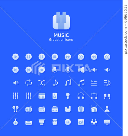 Set of thin lines icons 010 69665515