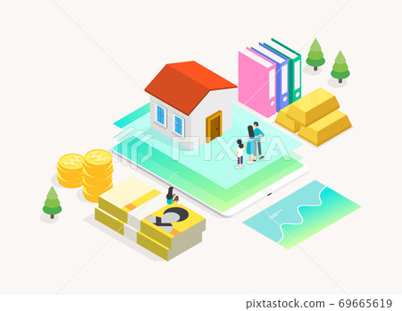 Financial life concept, Finance investment and saving illustration 008 69665619