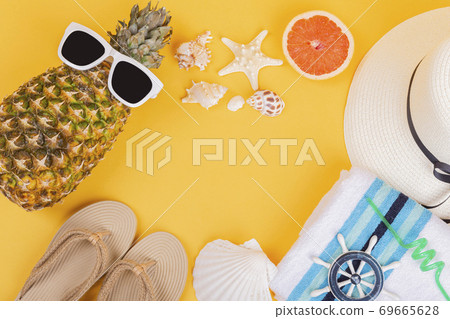 Summer holiday concept, Summer beach accessories 097 Summer holiday concept, Summer beach accessories 097 69665628