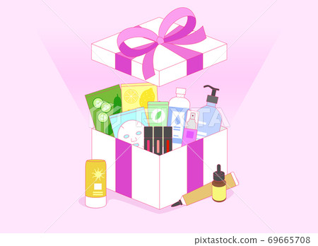 Open gift box concept, Colorful presents illustration 009 69665708