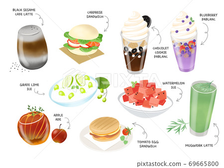 Coffee and dessert menu design illustration 009 Coffee and dessert menu design illustration 009 69665800