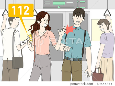 Sexual assault prevention concept in flat illustration 009 69665853
