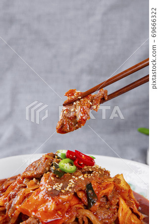Delicious Korean food, a collection of various Korean dishes 314 69666322