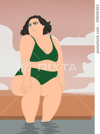 Beauty girls body positive concept illustration 002 69666403
