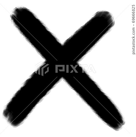 Thick black cross mark 69666825