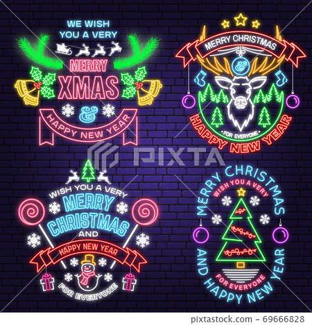 We wish you a very sweet Christmas and Happy New Year neon sign with snowflakes, christmas candy, snowman Vector Neon design for xmas, new year emblem, bright signboard, light banner. Night signboard We wish you a very sweet Christmas and Happy New Year neon sign with snowflakes, christmas candy, snowman Vector Neon design for xmas, new year emblem, bright signboard, light banner. Night signboard 69666828