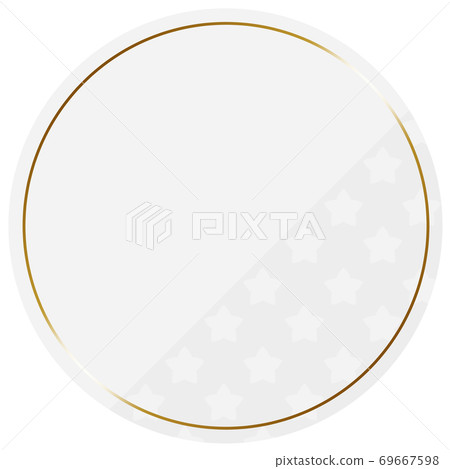 Circular frame White & Gold Partly star pattern Circular frame White & Gold Partly star pattern 69667598