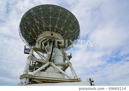 34m parabolic antenna for satellite tracking at Uchinoura Space Center in Kagoshima Prefecture, antenna at rocket launch site 69668114