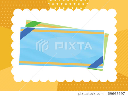 Gift certificate illustration and pop background 69668697