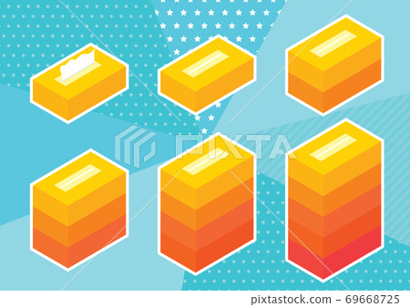 1 to 5 set box tissue set pop background set 69668725