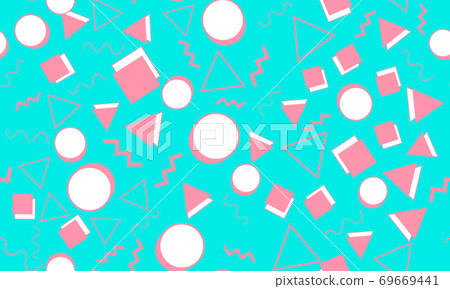 Memphis Seamless Pattern. Fun Background. Vector Memphis Seamless Pattern. Fun Background. Vector 69669441