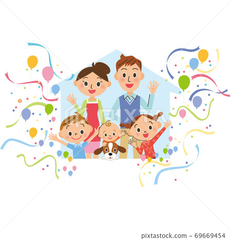 家庭住宅剪影公平紙暴風雪 69669454