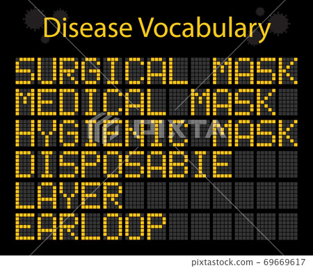 Disease Vocabulary Digital Board Illustration 69669617