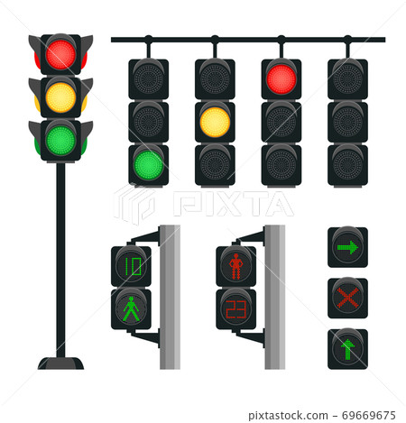 Realistic traffic lights Realistic traffic lights 69669675