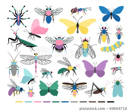 Cartoon insect set 69669718