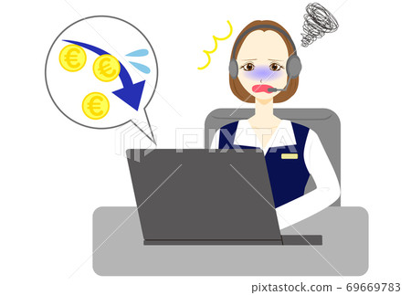 Call center operator female euro down Call center operator female euro down 69669783