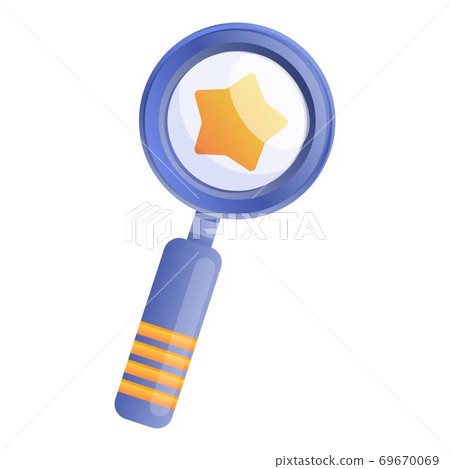 Magnifier product review icon, cartoon style 69670069