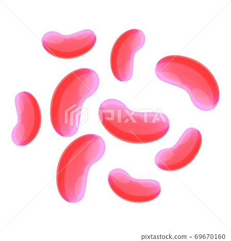 Probiotics micro icon, cartoon style 69670160